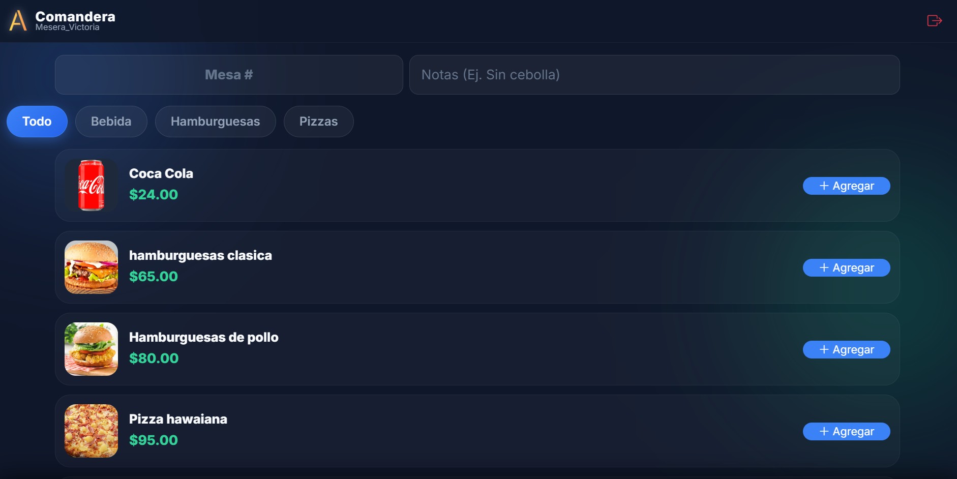 Comandera Móvil